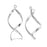Pinch Bail for Earrings or Pendants, Single Twist, 32mm, Silver Plated (2 Pieces)