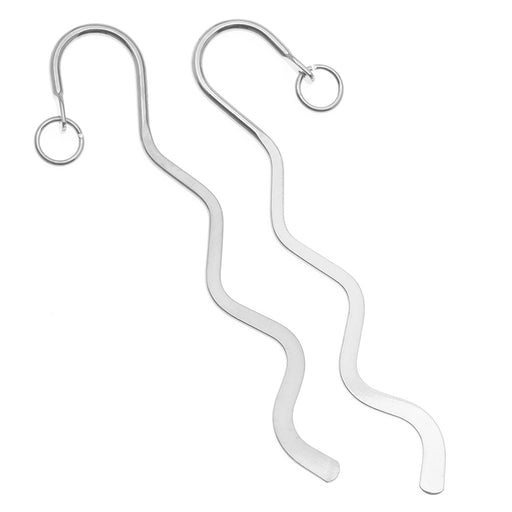 Silver Plated Bookmark - Fun Craft Beading Project 3.35 Inches (2 pcs)