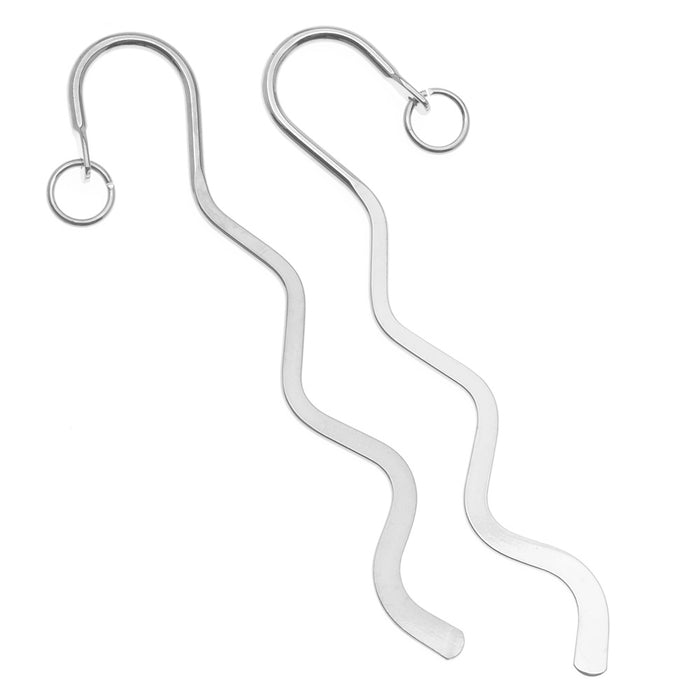Silver Plated Bookmark - Fun Craft Beading Project 3.35 Inches (2 pcs)