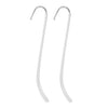 Silver Tone Metal Bookmarks 4.75 Inches - Fun Craft Beading Project (2 Pieces)