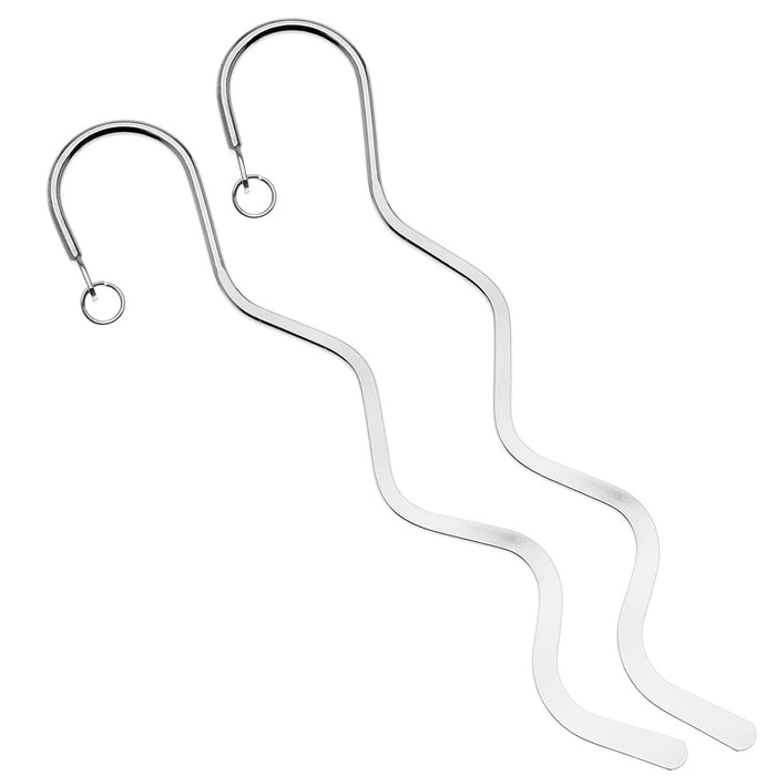 Silver Tone Metal Bookmark - Fun Craft Beading Project 6 1/4 Inches (2 Pieces)
