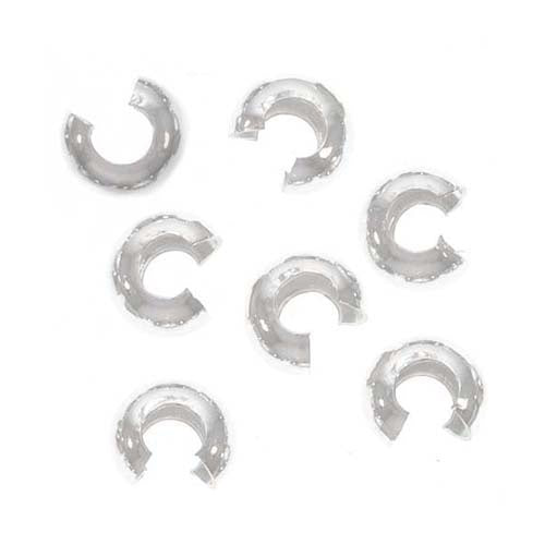 Crimp Bead Covers, 2.5mm Sterling Silver (20 Pieces)