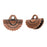 TierraCast Crimp Cord Ends, Crescent 12mm, Antiqued Copper Plated (2 Pieces)