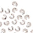 Crimp Bead Covers, 3mm, Silver Tone (144 Pieces)