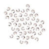 Crimp Bead Covers, 3mm, Silver Tone (144 Pieces)