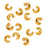 Crimp Bead Covers, 3mm, Gold Tone (144 Pieces)