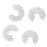 Crimp Bead Covers, Stardust Sparkle 4mm, Silver Plated (144 Pieces)