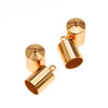 The Beadsmith Cord Ends, Barrel with Ring 12mm, Fits 6.5mm Cord, Gold Plated (4 Pieces)