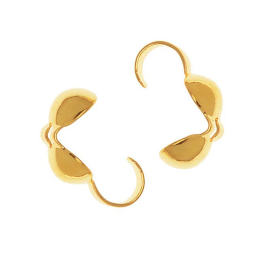 Knot Covers, Clamshell 3.7mm, 22K Gold Plated (50 Pieces)