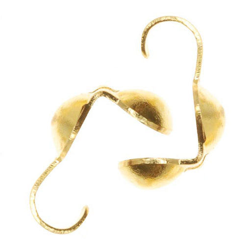 Knot Covers, Clamshell 3.7mm, Brass (20 Pieces)