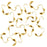 Knot Covers, Clamshell 3.7mm, Brass (20 Pieces)