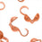 Knot Covers, Clamshell 3.5mm, Copper Plated (50 Pieces)