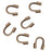 Antiqued Brass Wire & Thread Protectors .024 Inch Loops (50 Pieces)