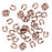 Wire & Thread Protectors, 50 Pieces, Antiqued Copper, 019 Inch Loops (10 Pieces)
