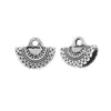 TierraCast Crimp Cord Ends, Crescent 12mm, Antiqued Silver Plated (2 Pieces)
