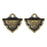 Crimp Cord End, Marrakesh Triangle 17mm, Brass Oxide Finish By TierraCast (2 Pieces)