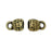 TierraCast Cord Ends, Distressed Fits 2x4mm Cord, Brass Oxide Finish (2 Pieces)