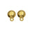 Earring Posts, Hammertone Round 9mm, Bright Gold, by TierraCast (1 Pair)
