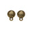 Earring Posts, Hammertone Round 9mm, Brass Oxide Finish, by TierraCast (1 Pair)