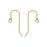 French Ear Wire, with 1.5mm Ball End 27x11mm 14K Gold-Filled (1 Pair)