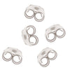 Earring Backs, Earnuts with Medium Clutch 5mm Sterling Silver (6 Pairs)