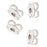 Earring Backs, Earnuts with Medium Clutch 5.5mm Sterling Silver (6 Pairs)