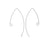 V-Shaped French Ear Wire, with Loop 36x17.5mm Sterling Silver (2 Pairs)