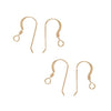 Earring Hooks, French Wire with Coil 19mm Long 14K Gold-Filled (2 Pairs)