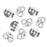 Earring Backs, Medium Clutch 6mm, Silver Plated (10 Pairs)