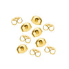Earring Backs, Medium Clutch 6mm, 22K Gold Plated (12 Pieces)