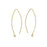 Nunn Design Earring Findings, Open Oval Hoop Ear Wire with Loop 15.5x44mm, Antiqued Gold (1 Pair)