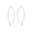Nunn Design Earring Findings, Open Oval Hoop Ear Wire with Loop 15.5x44mm Antiqued Silver (1 Pair)