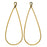 Nunn Design Wire Frame, Pear Drop 19.5x50.5mm Antiqued Gold Plated (1 Pair)