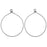 Nunn Design Wire Frame, Hoop Drop 31x38.5mm Antiqued Silver Plated (1 Pair)