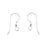 Earring Hooks, French Wire with Coil 17x8mm Sterling Silver (5 Pairs)