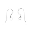 Earring Hooks, French Wire with Coil 17x8mm Sterling Silver (5 Pairs)