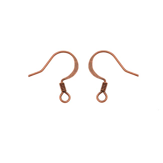 Genuine Antiqued Copper Fish Hook Earring Hooks 16mm (24 Pieces)
