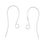 Earring Findings, Long Elegant Hooks 25mm, Silver Plated (25 Pairs)
