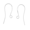 Earring Findings, Long Elegant Hooks 25mm, Silver Plated (25 Pairs)