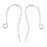 Earring Findings, Flat French Ear Wire Hooks 25.5mm Long 21 Gauge, Sterling Silver (10 pcs)