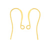 Earring Findings, Long Earring Hooks 25mm, Gold Plated (25 Pairs)