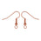 Earring Findings, Hook with Ball & Coil 19mm, Genuine Copper (25 Pairs)