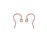 Genuine Antiqued Copper Sleek Small Earring Hooks (25 Pairs)