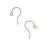 Earring Findings, French Ear Wire Hook 16mm, Antiqued Brass (20 Pcs)