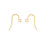 Earring Findings, French Ear Wire Hook 22mm, Gold Plated (25 Pairs)