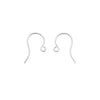 Earring Findings, French Wire Hooks 16mm, Silver Plated (50 Pieces)