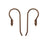 Vintaj Natural Brass, Modern French Ear Wire 20x8.5mm (3 Pairs)