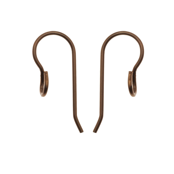 Vintaj Natural Brass, Modern French Ear Wire 20x8.5mm (3 Pairs)