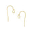 Earring Findings, Bali Style Earring Hooks with Ball 21mm, Gold Plated (10 Pairs)