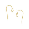 Earring Findings, Bali Style Earring Hooks with Ball 21mm, Gold Plated (10 Pairs)